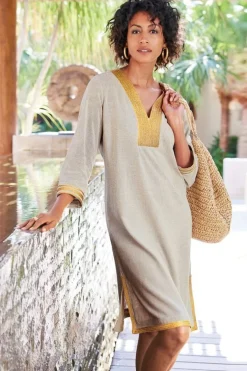 Hot Soft Surroundings Myla Caftan NaturalLinen