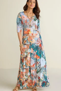 Soft Surroundings Nanette Dress MultiOrange