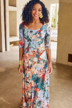 Soft Surroundings Nanette Dress MultiOrange