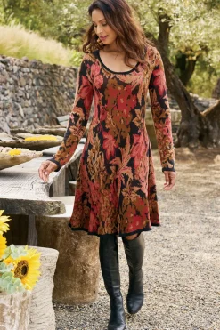 Outlet Soft Surroundings Nelia Jacquard Sweater Dress SavannahGarden