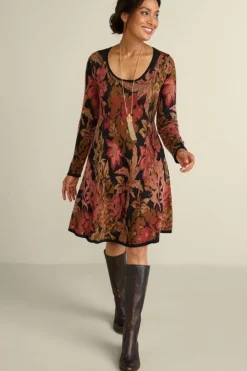 Outlet Soft Surroundings Nelia Jacquard Sweater Dress SavannahGarden