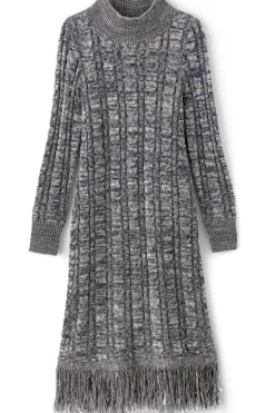 Outlet Soft Surroundings Neve Sweater Dress CharcoalGrey