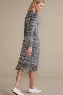 Outlet Soft Surroundings Neve Sweater Dress CharcoalGrey