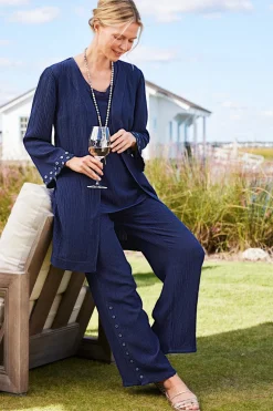 Best Soft Surroundings Oceo Gauze Wide-Leg Pants