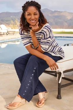 Best Soft Surroundings Oceo Gauze Wide-Leg Pants