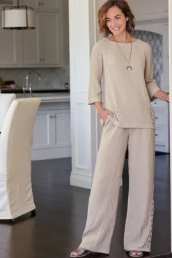 Best Soft Surroundings Oceo Gauze Wide-Leg Pants