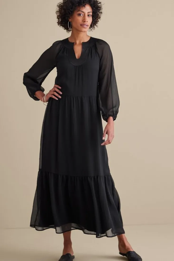 Soft Surroundings Olga Dress Black