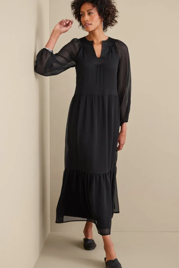 Soft Surroundings Olga Dress Black