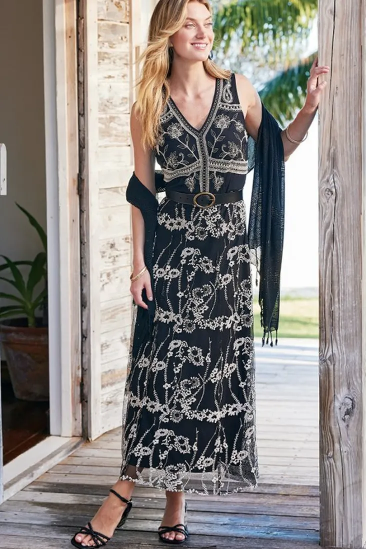 Outlet Soft Surroundings Olivia Maxi Dress Black