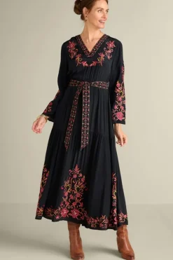 Discount Soft Surroundings Onyx Embellished Maxi Dress Black