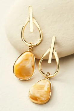 Clearance Soft Surroundings Ora Drop Earrings Goldenrod