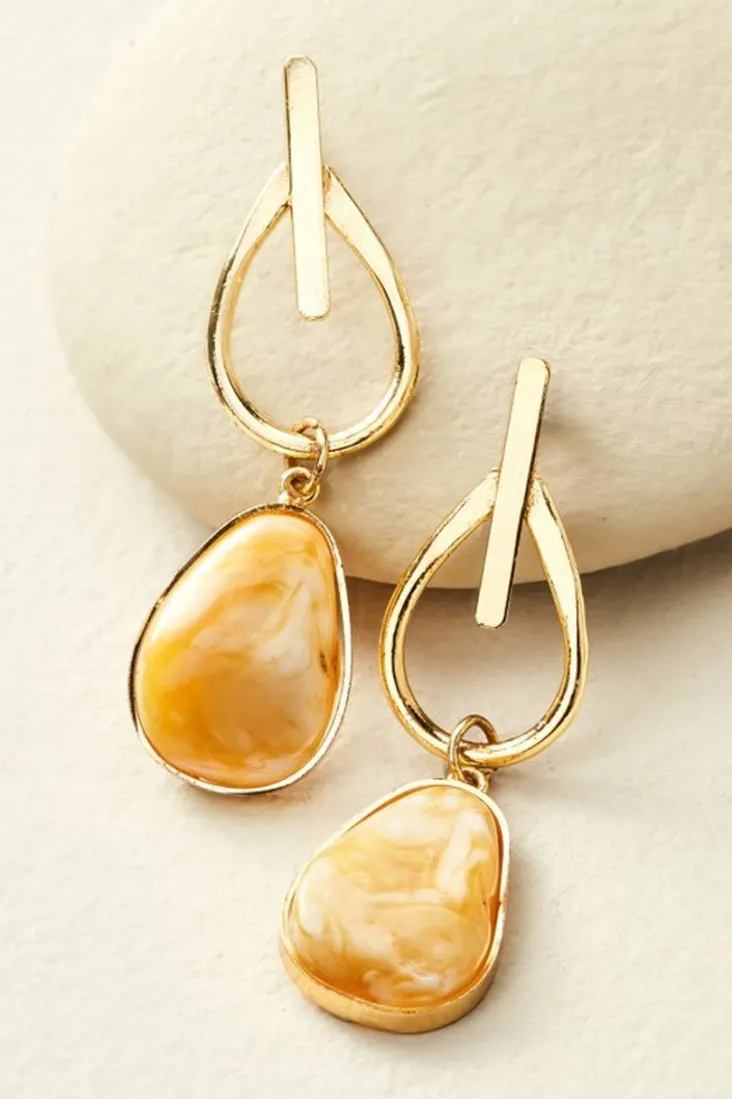 Clearance Soft Surroundings Ora Drop Earrings Goldenrod