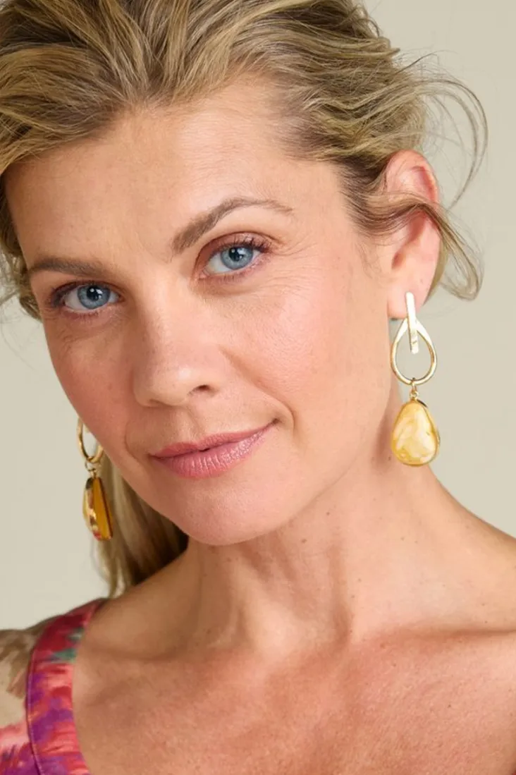 Clearance Soft Surroundings Ora Drop Earrings Goldenrod