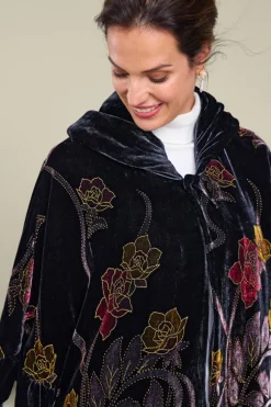 Clearance Soft Surroundings Palara Velvet Wrap BlackMulti