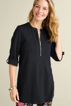 Sale Soft Surroundings Patricia Ponte Tunic Black