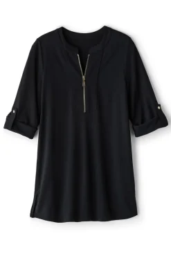 Sale Soft Surroundings Patricia Ponte Tunic Black