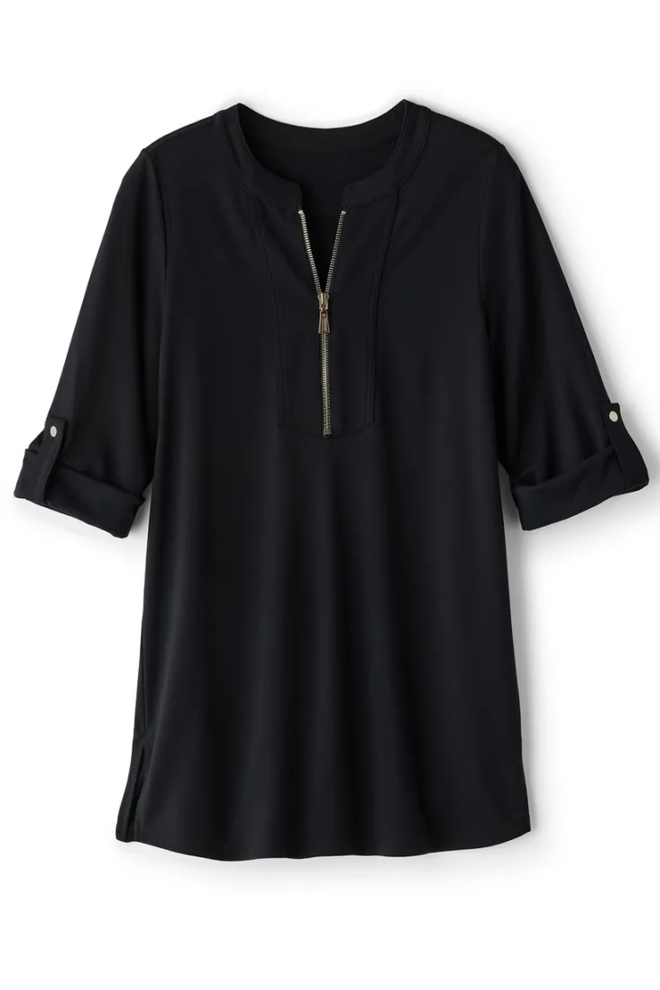 Sale Soft Surroundings Patricia Ponte Tunic Black