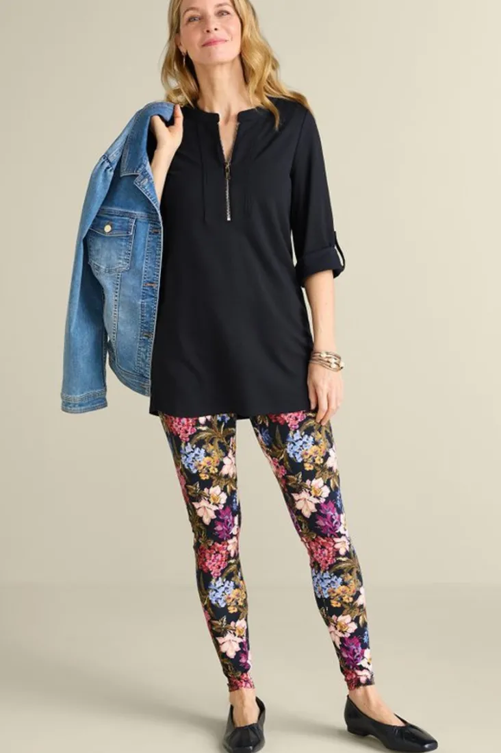 Sale Soft Surroundings Patricia Ponte Tunic Black