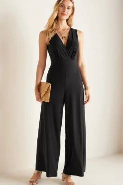 New Soft Surroundings Penelope Jumpsuit Black