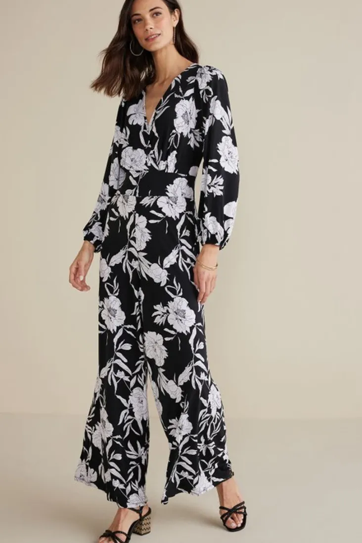 Hot Soft Surroundings Penelope Long Sleeve Jumpsuit