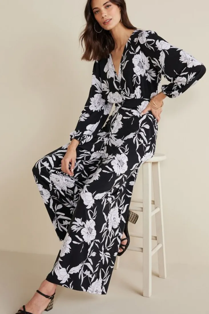 Hot Soft Surroundings Penelope Long Sleeve Jumpsuit