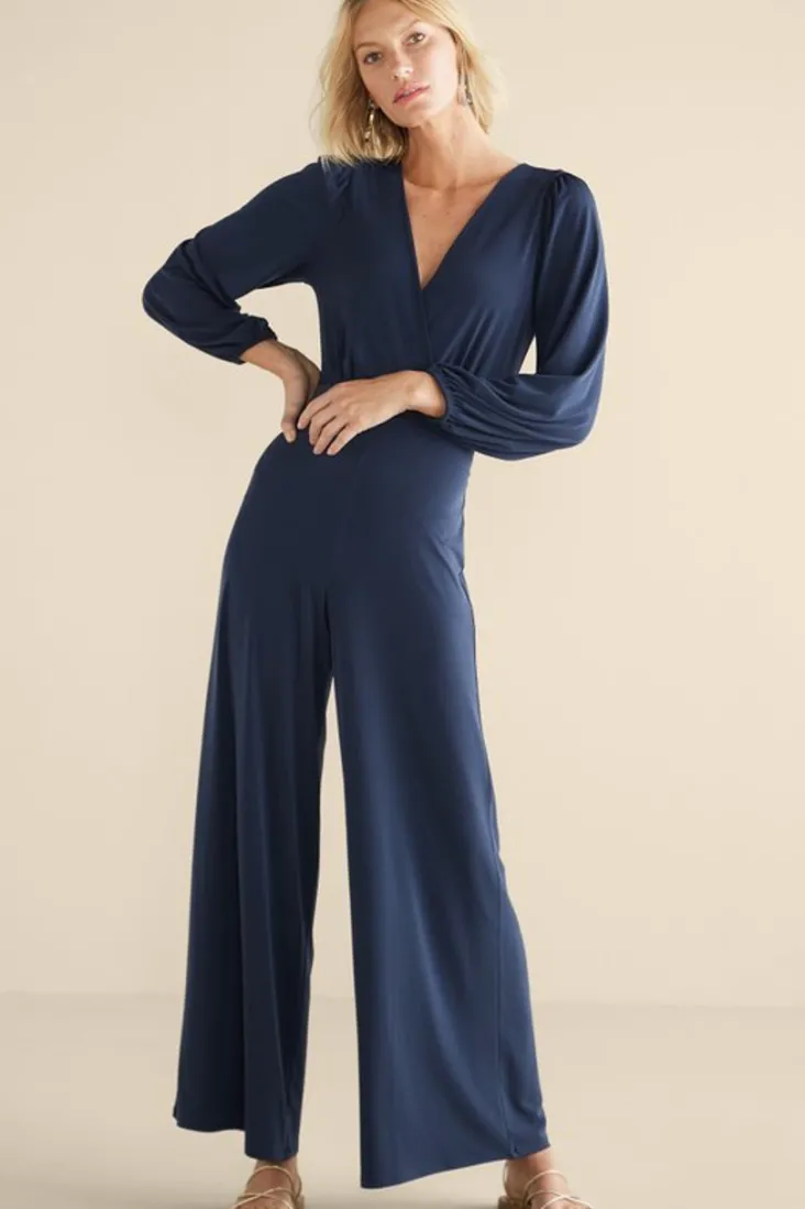 Hot Soft Surroundings Penelope Long Sleeve Jumpsuit