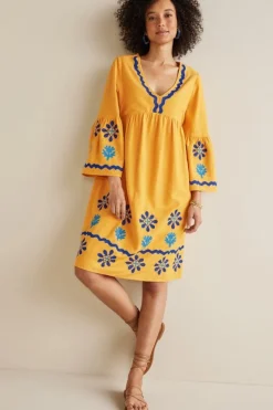 Clearance Soft Surroundings Petra Short Dress GoldenGlow