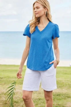 Sale Soft Surroundings Philippa Gauze Sleeve Tee