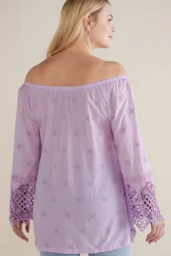Clearance Soft Surroundings Pilar Off The Shoulder Top OrchidBloom