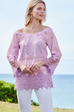 Clearance Soft Surroundings Pilar Off The Shoulder Top OrchidBloom