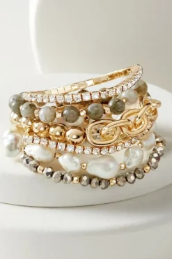 New Soft Surroundings Polly Bracelet Set SmokyMulti