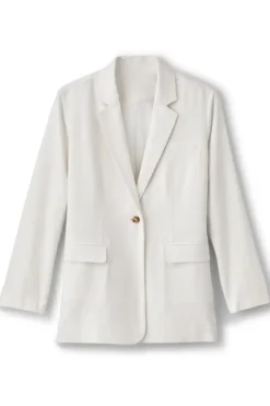 Discount Soft Surroundings Portofino Linen Blend Boyfriend Blazer Lime