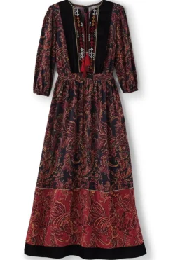 Outlet Soft Surroundings Quinn Maxi Dress FlowingPaisleyBlack+Red