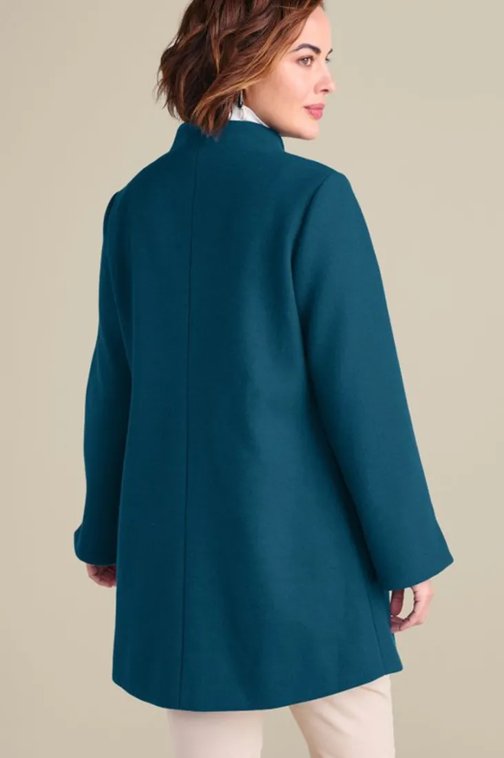 Clearance Soft Surroundings Rachel Swing Coat SailorBlue