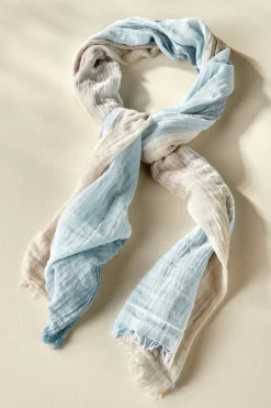 Online Soft Surroundings Raia Stripe Scarf VintageBlueMulti