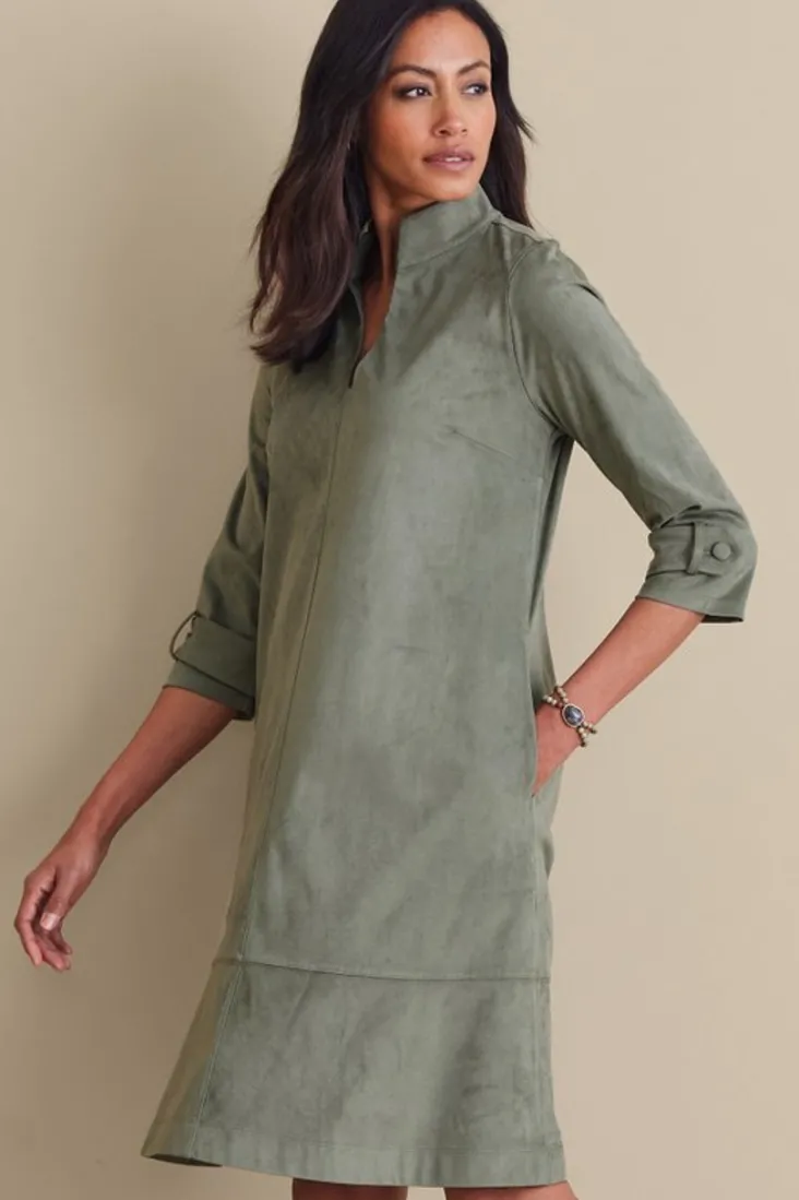 Clearance Soft Surroundings Rani Faux Suede Dress