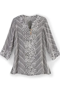 Discount Soft Surroundings Ravello Top Black/WhiteAbstract