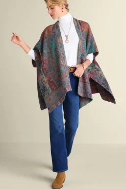 Clearance Soft Surroundings Rhea Woven Kimono Wrap Multi