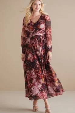 Hot Soft Surroundings Rina Silk Dress MultiFloral