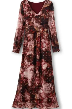 Hot Soft Surroundings Rina Silk Dress MultiFloral