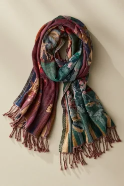 Discount Soft Surroundings Rosy Reversible Scarf Multi