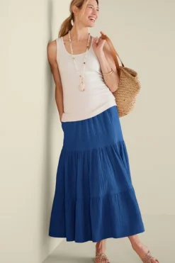 Hot Soft Surroundings Ruari Gauze Maxi Skirt