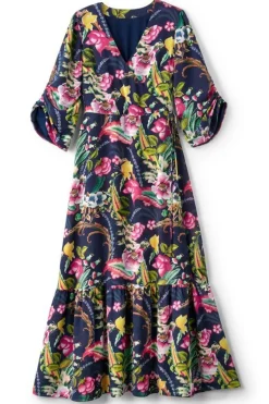 Outlet Soft Surroundings Samantha Maxi Dress NavyPaisley