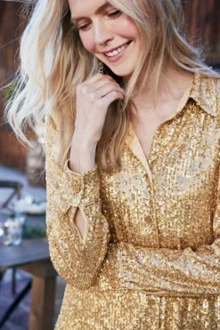 New Soft Surroundings Sancerre Sequin Shirt