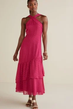 Discount Soft Surroundings Sanna Sparkling Maxi Dress Sangria