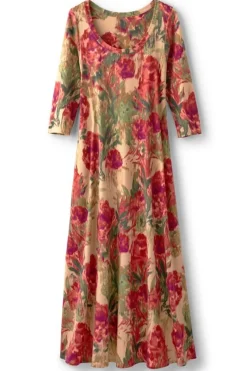 Hot Soft Surroundings Santiago 3/4 Sleeve Dress