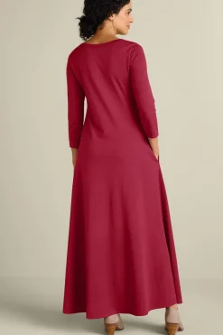 Hot Soft Surroundings Santiago 3/4 Sleeve Dress