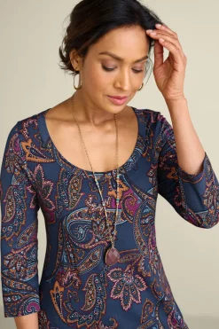 Hot Soft Surroundings Santiago 3/4 Sleeve Dress