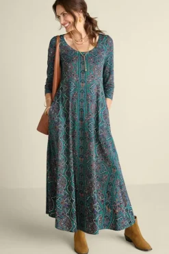 Hot Soft Surroundings Santiago 3/4 Sleeve Dress