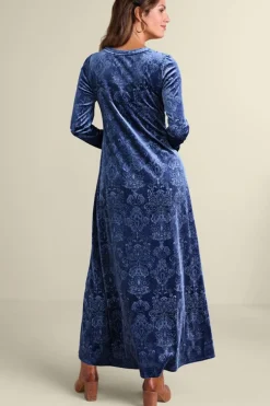 Soft Surroundings Santiago Embossed Velvet Dress
